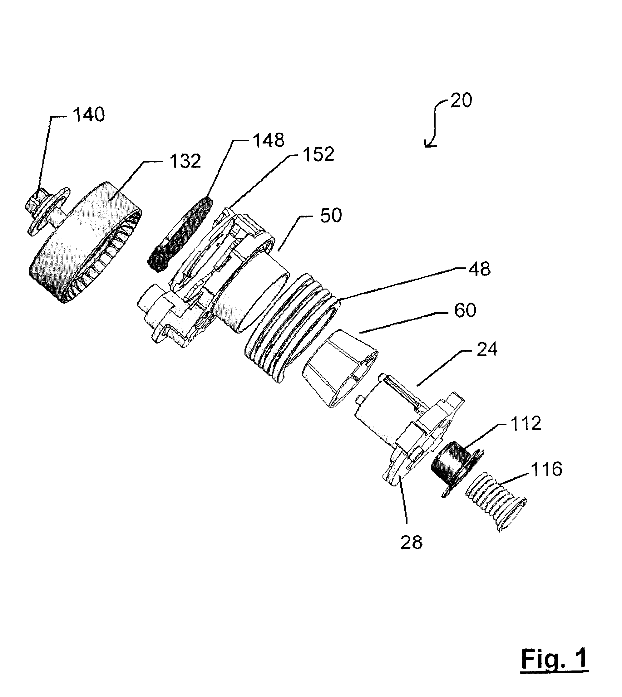 Belt tensioner with wear compensation