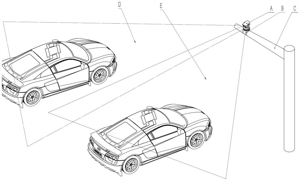 Vehicle law breaking horn-ringing monitoring device with active audio-visual function and monitoring method thereof