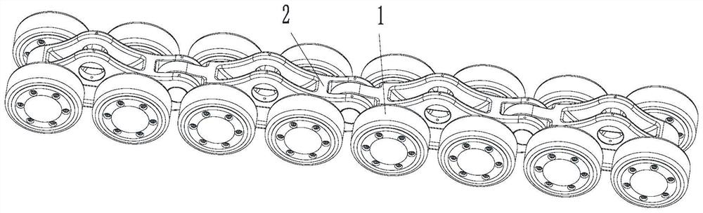 Loading wheel chain assembly