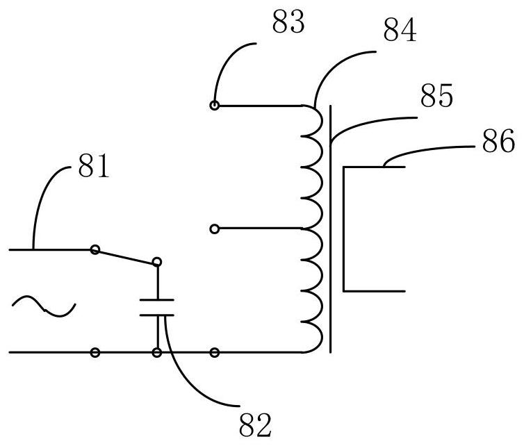 A large current generating device for bushing test and its application method