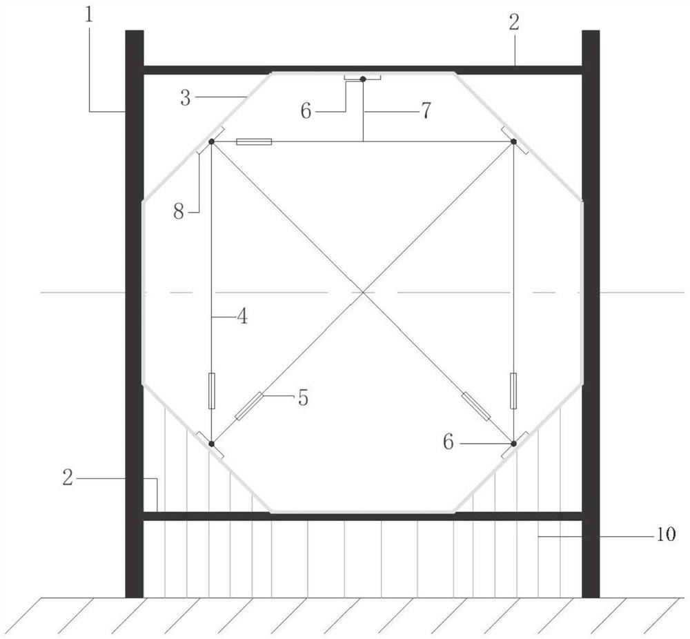 Construction method and application suitable for polygonal wind tunnel structure