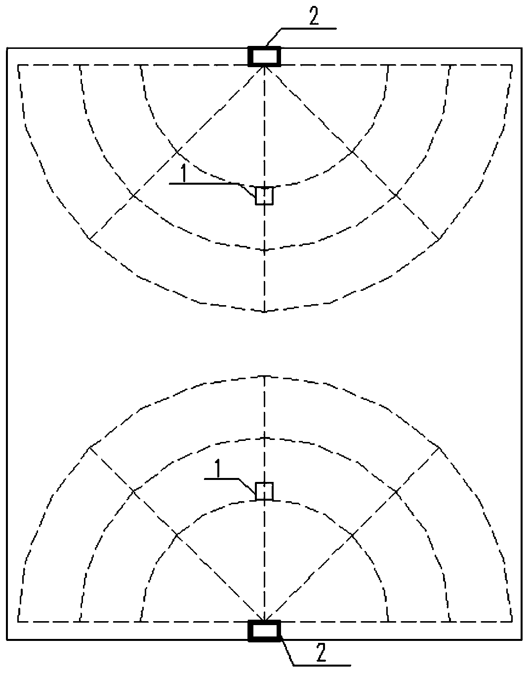 Air disturbance system for large space and control method thereof