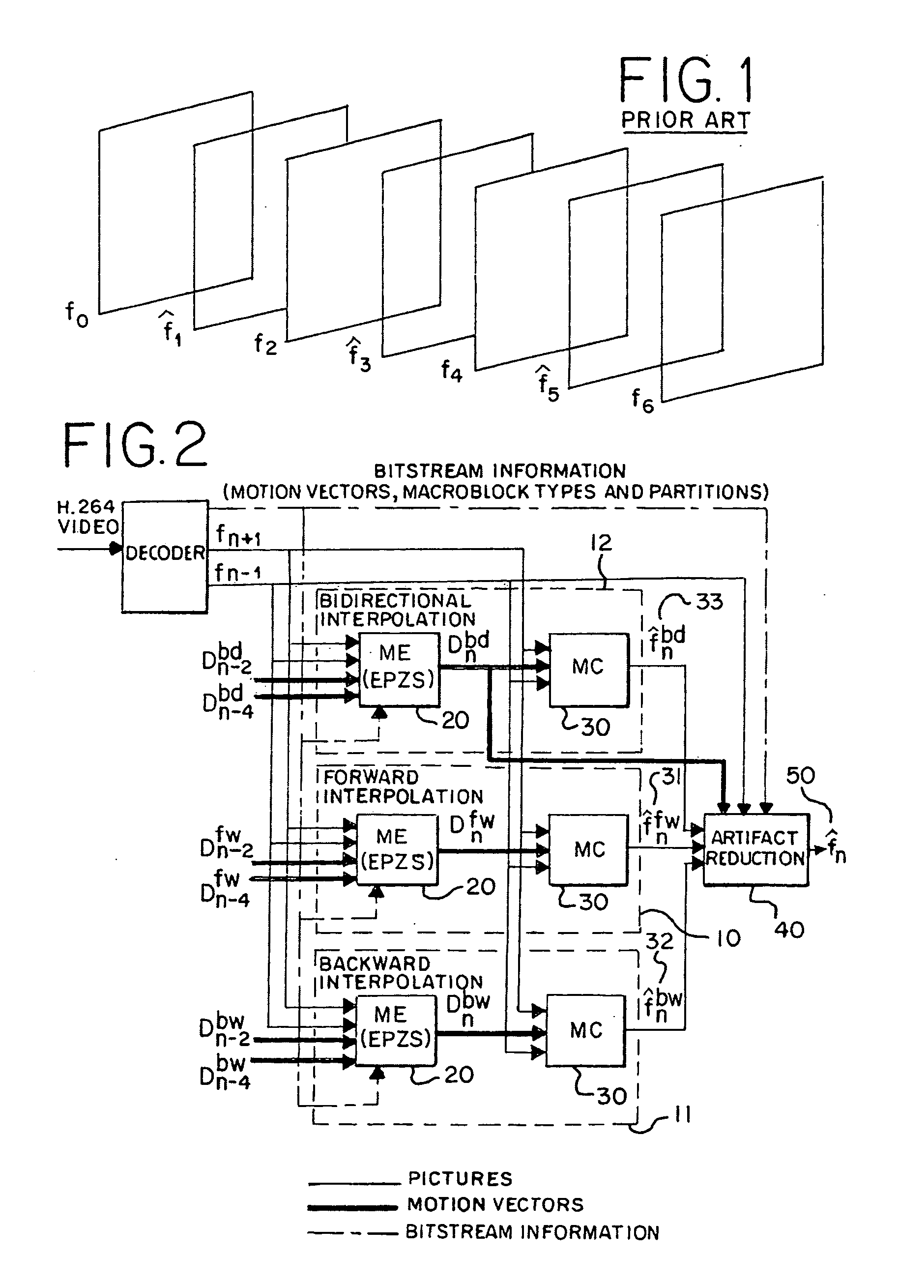 System and method for frame interpolation for a compressed video bitstream