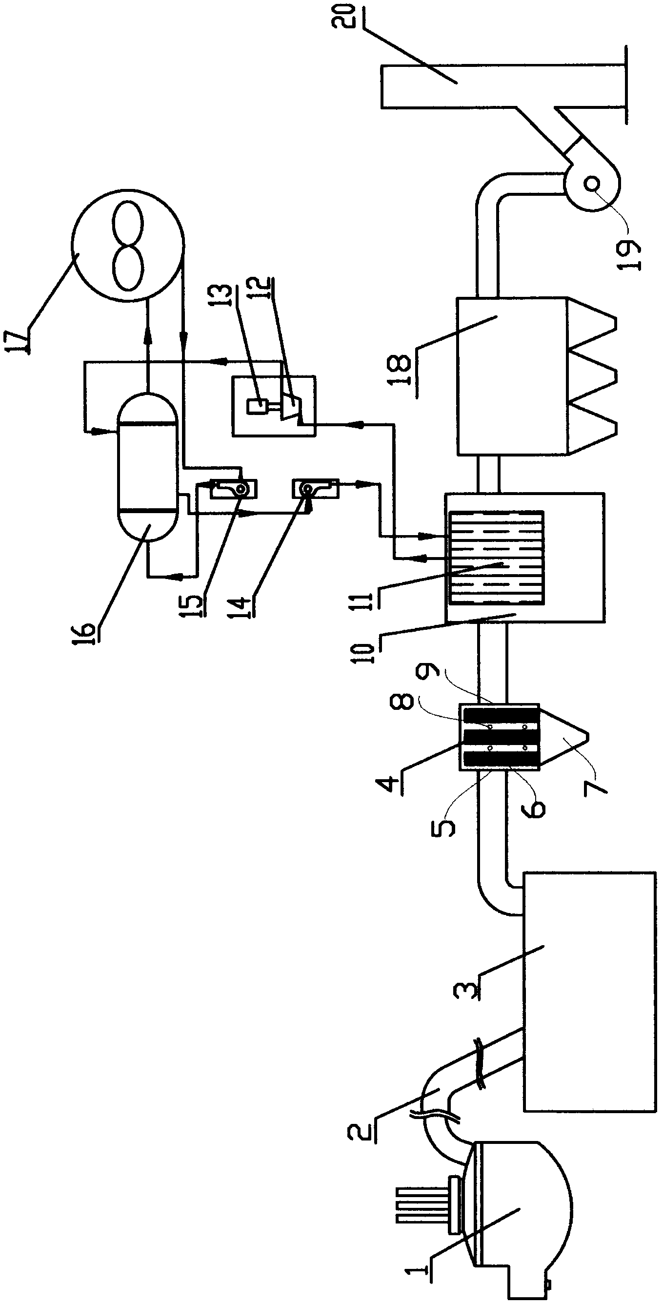 Power generation and dedusting method by utilizing waste heat of high-temperature alternating exhaust gas in electric furnace through organic rankine cycle