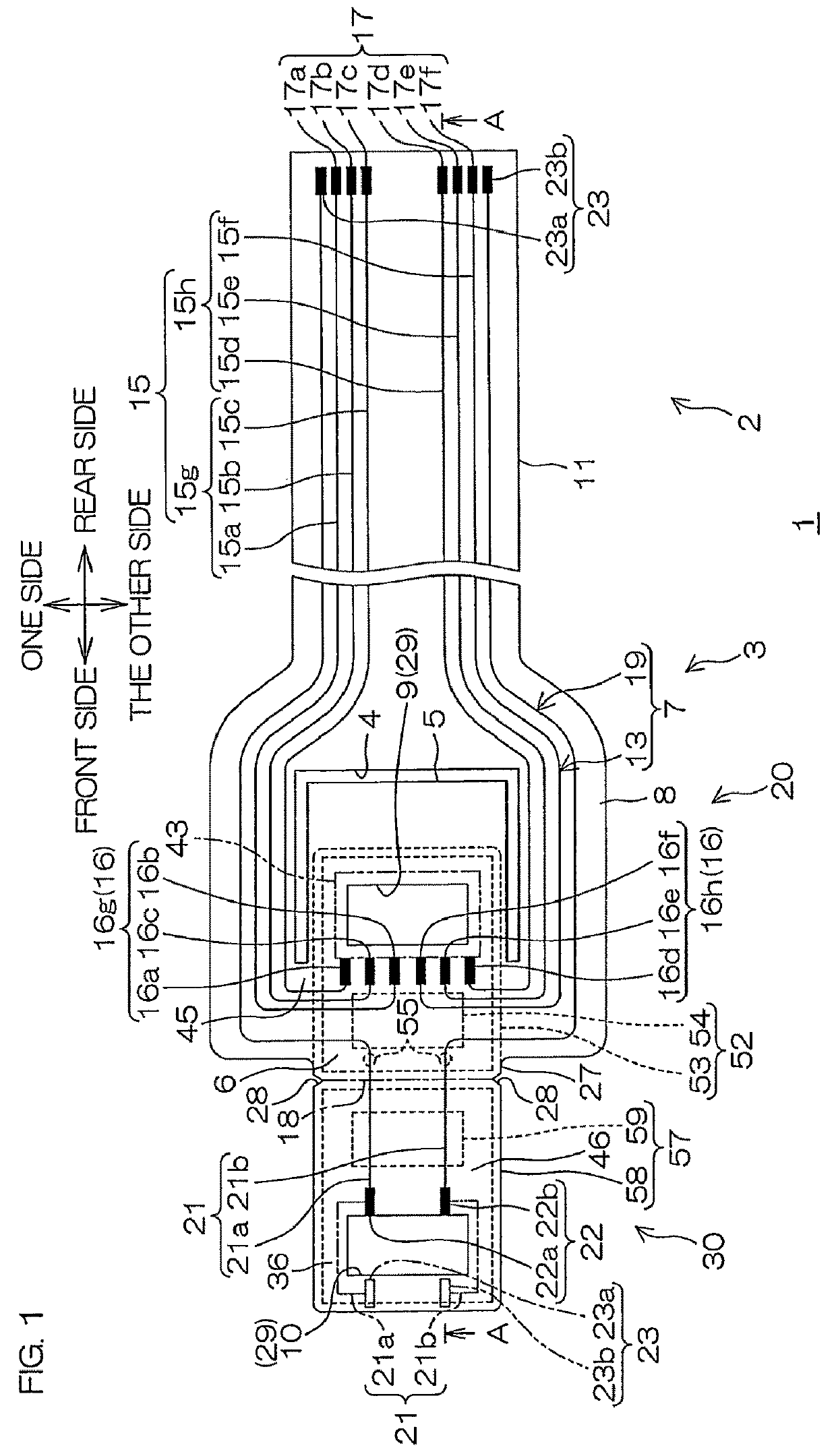 Suspension board with circuit