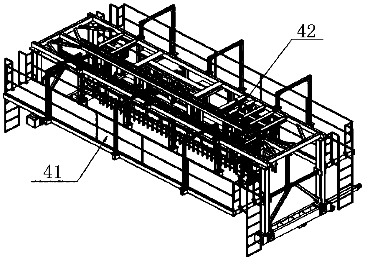 Automatic material distributing and vibrating system for concrete bridge deck slab and control method thereof