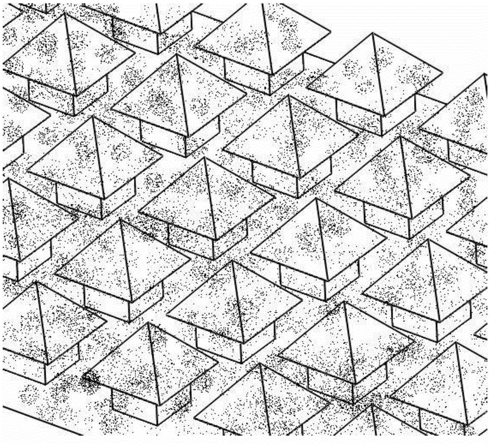 Implanting body with multiple-size surface structure and preparation method thereof