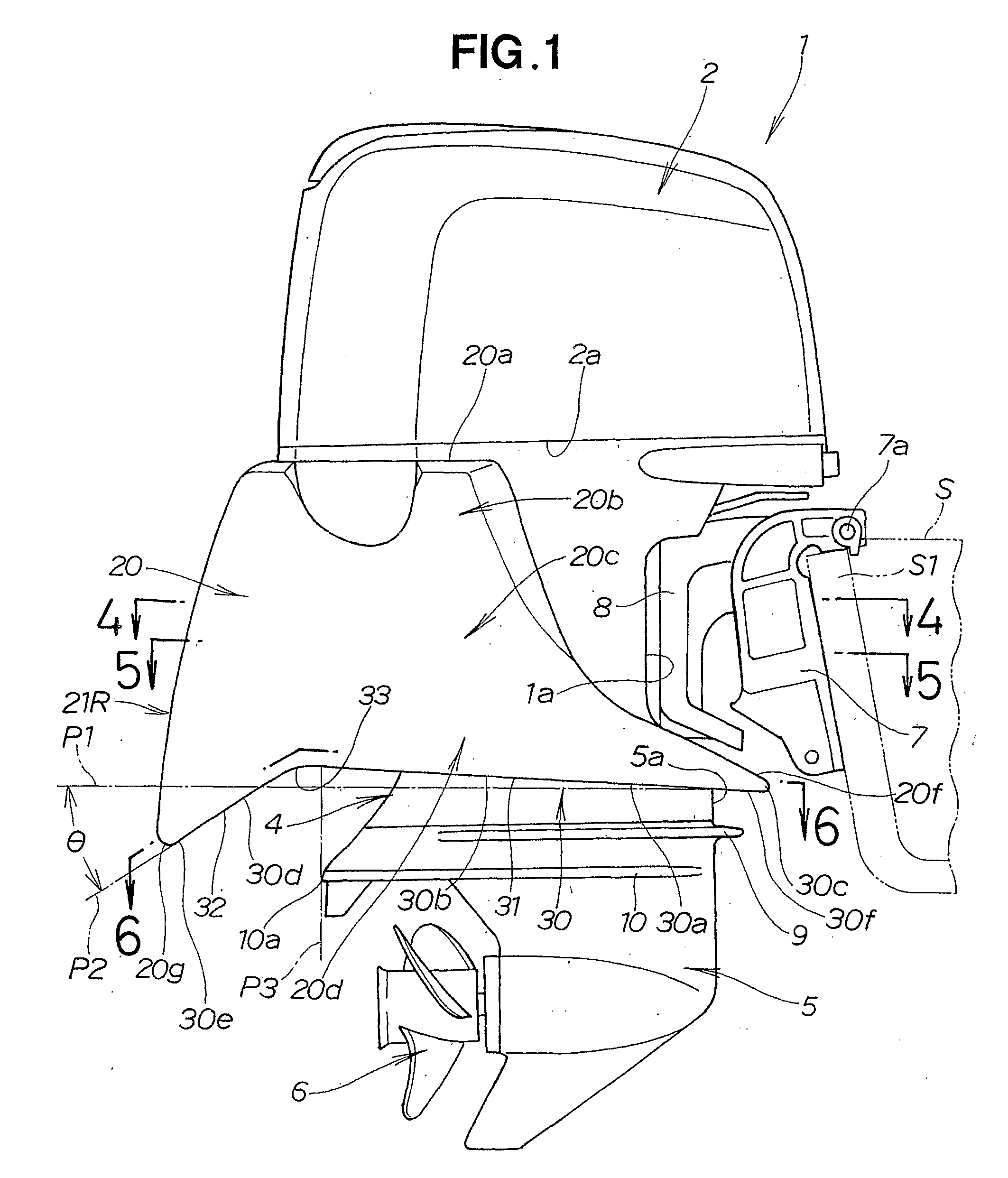 Boat propulsion engine