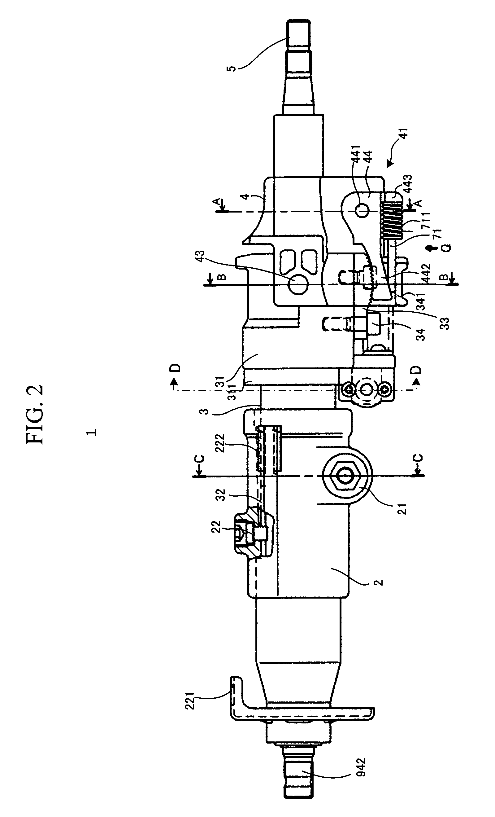 Steering column apparatus