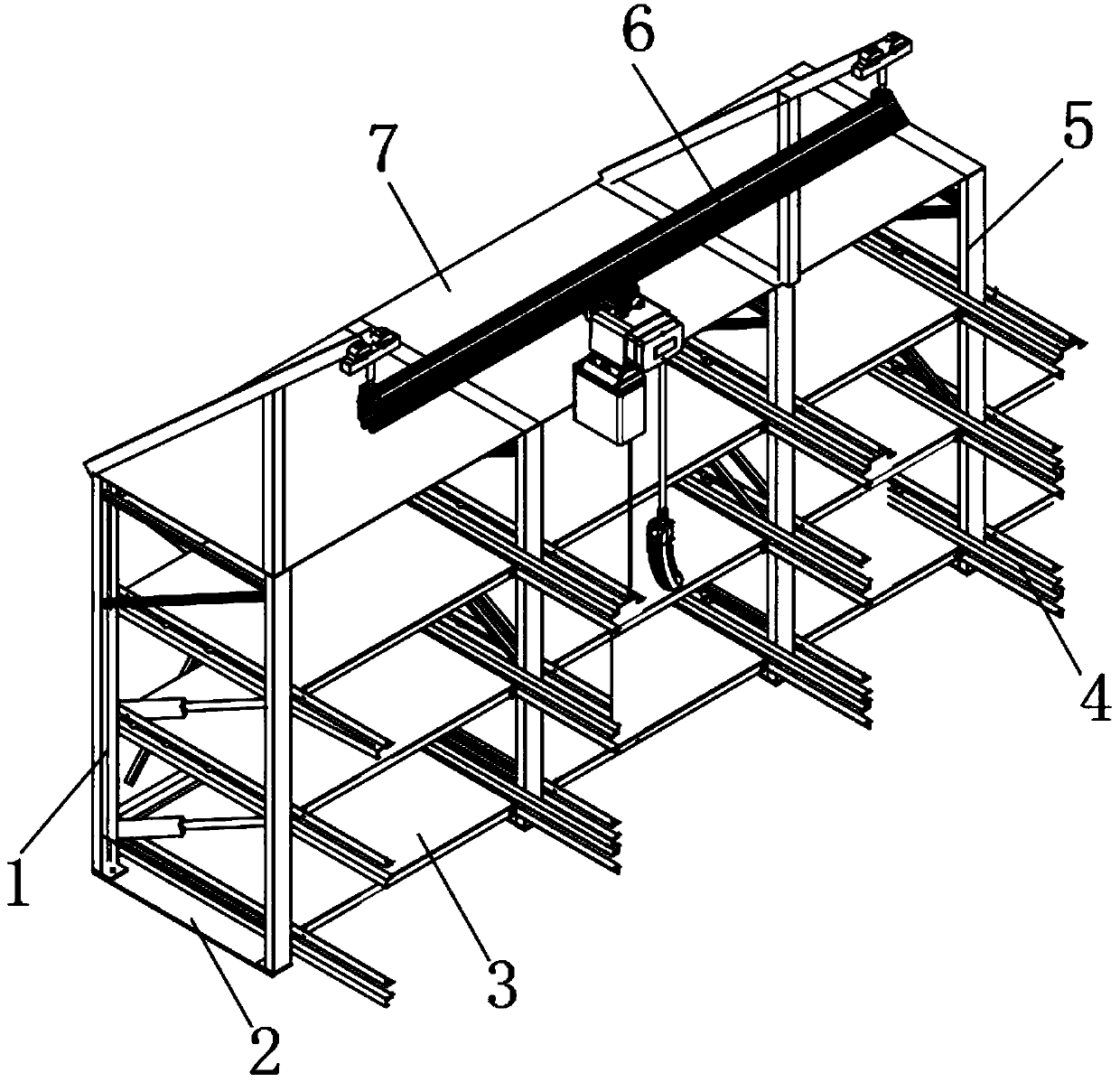 Taking and putting facilitated electronic product storage structure