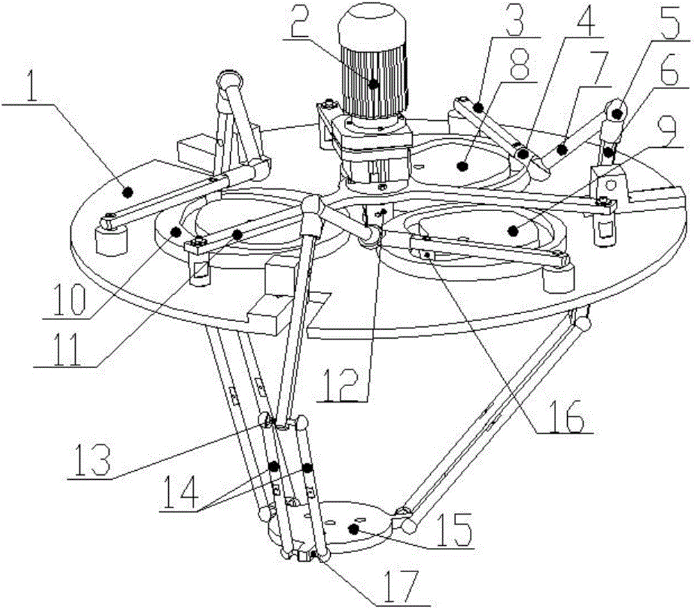 Cam-driven three-degree-of-freedom parallel manipulator