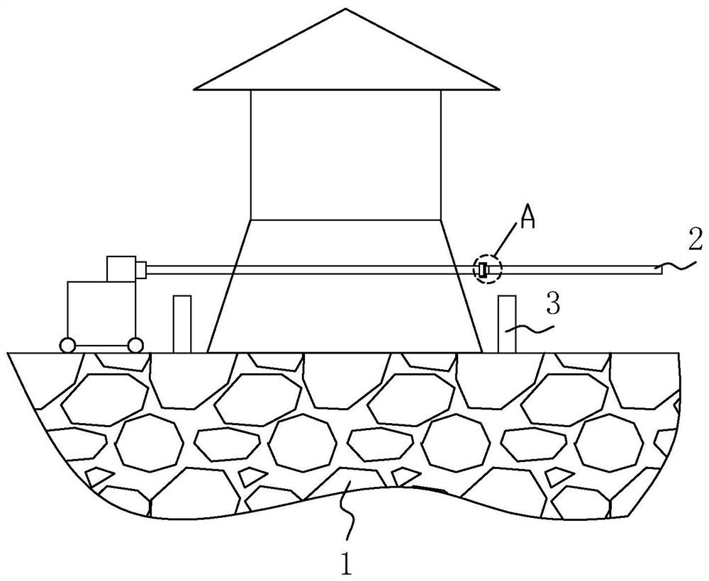 Novel underpinning construction method for steel pipe under existing building foundation