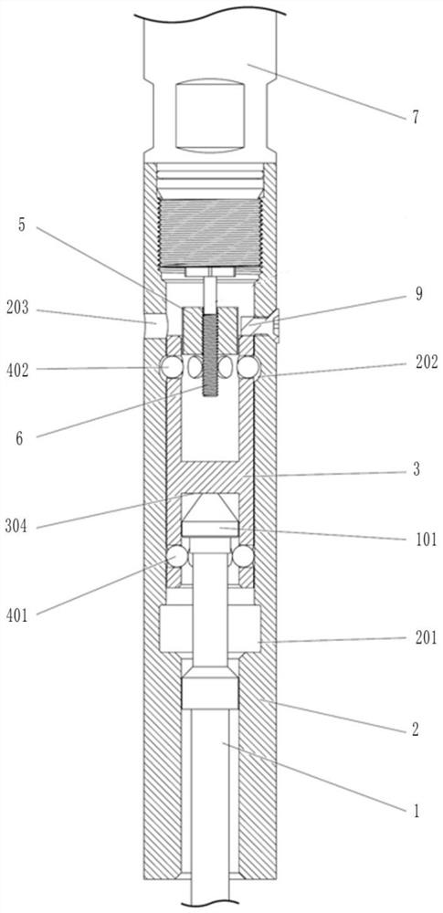 Release device and release method for oil field underground putting tool