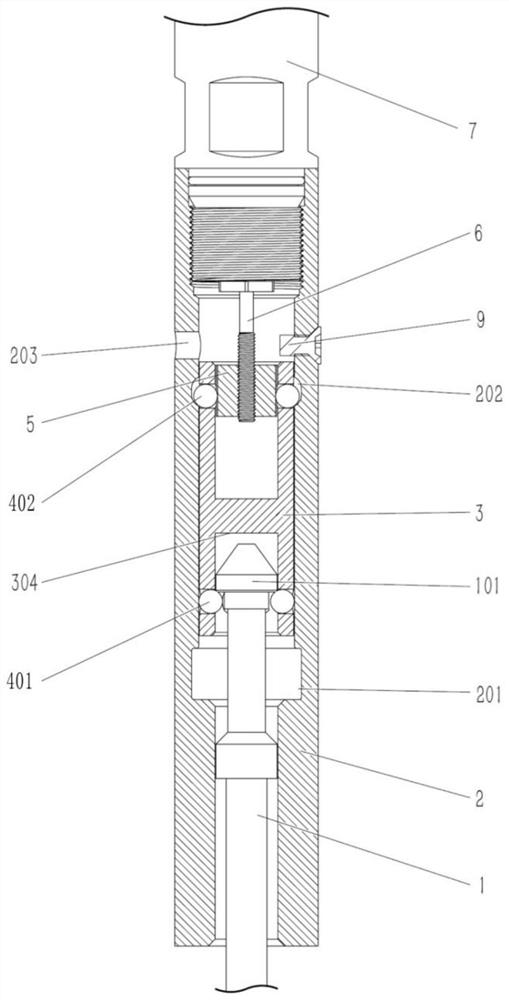 Release device and release method for oil field underground putting tool