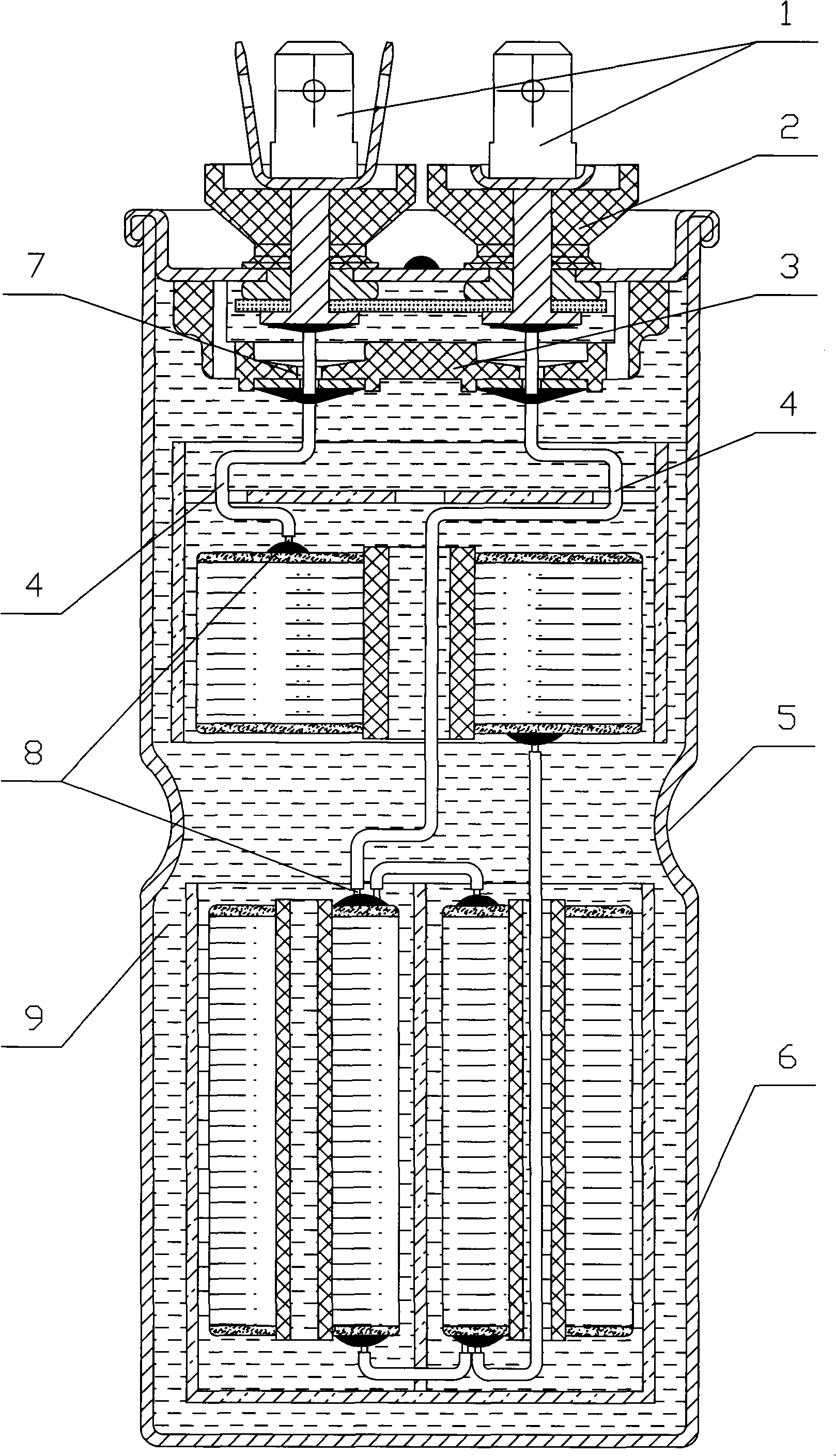 Firing and explosion prevention high voltage capacitor