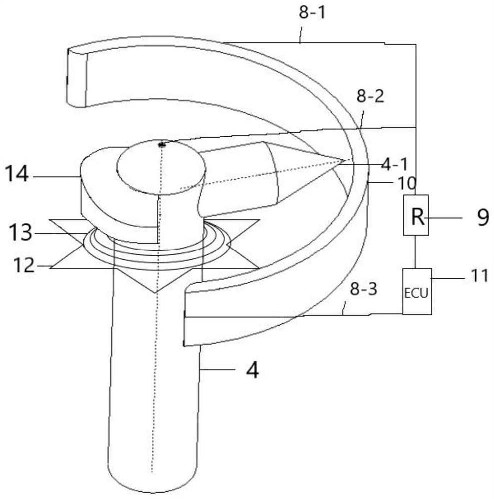 Blade type hydraulic flow deceleration sensor and deceleration method