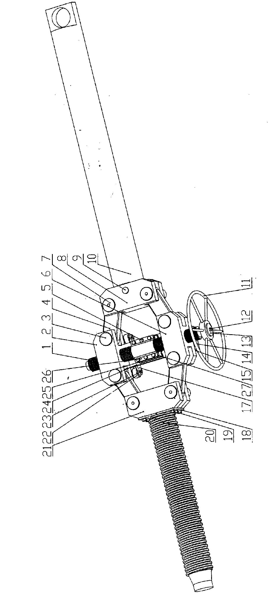 Adjustable tight pressing device for forming mill