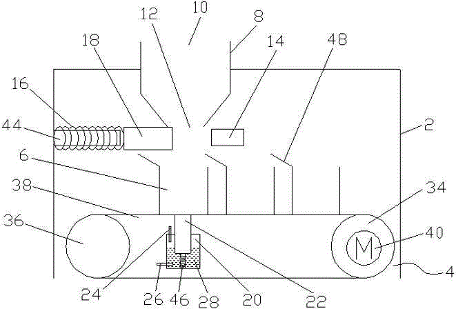 Equal-weight packaging automatic control device for material