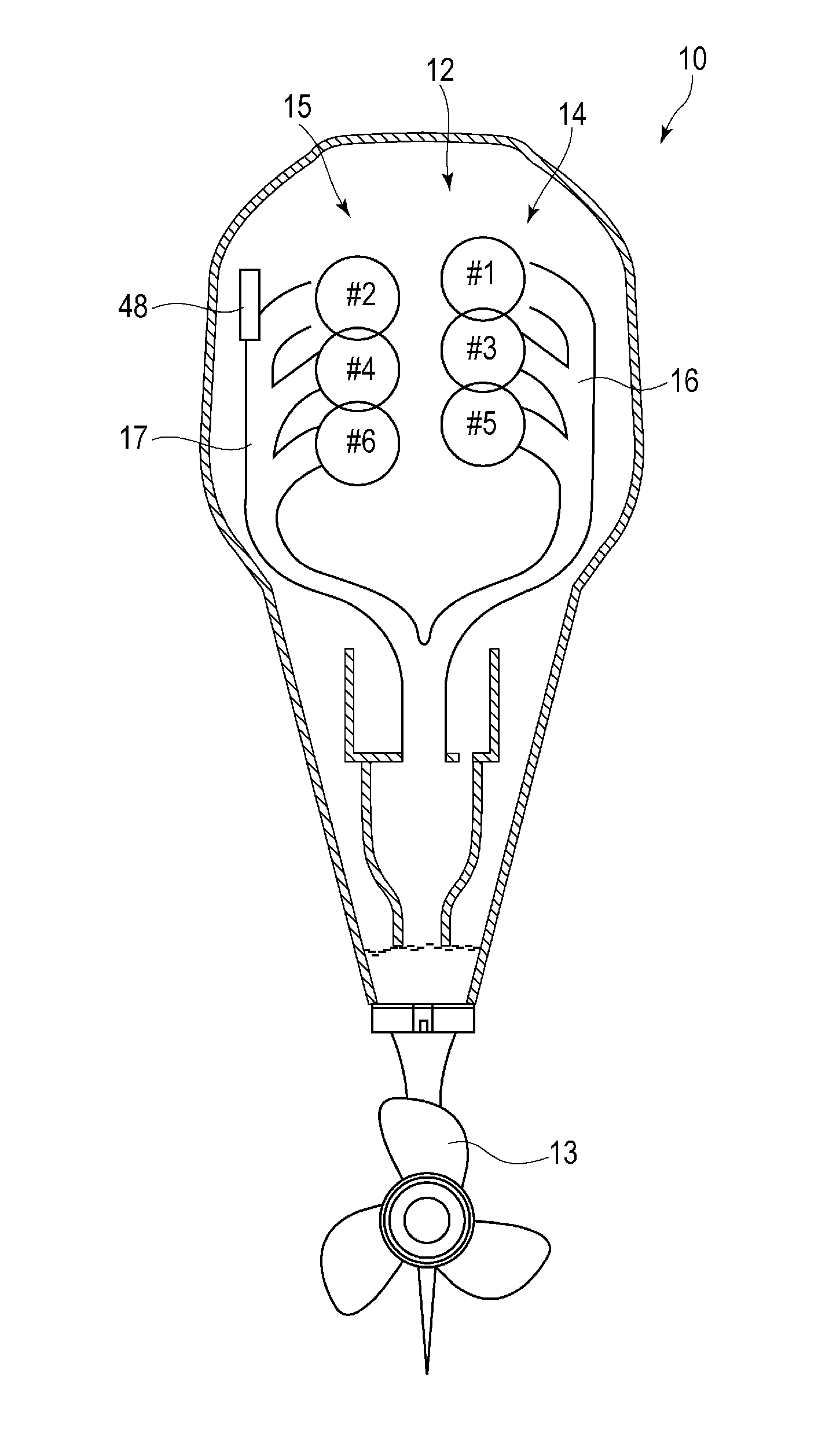 Air-fuel ratio control device for internal combustion engine for outboard motor, air-fuel ratio control method, and program product