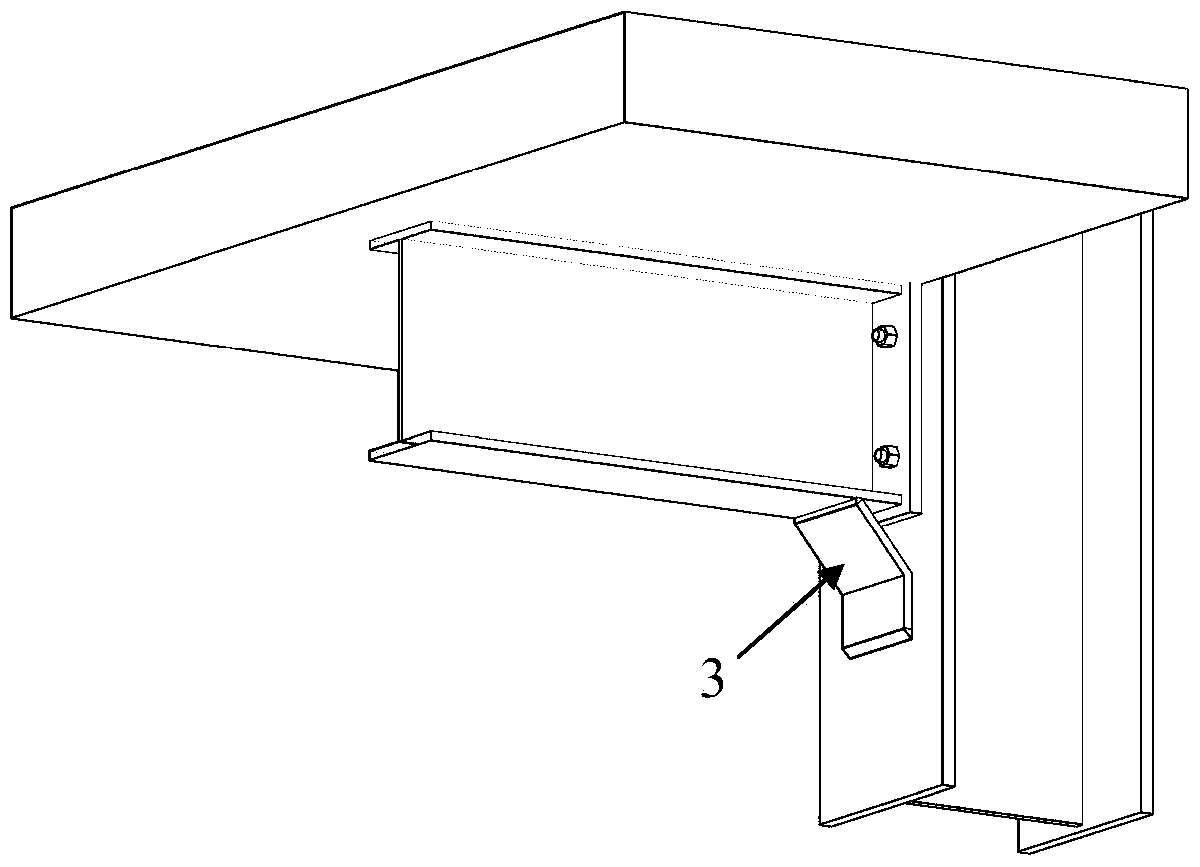 A composite joint of steel and concrete strengthened by angle steel