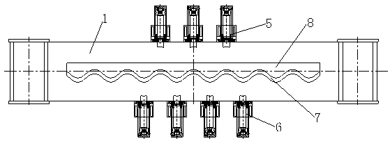 S-shaped bridge expansion joint positioning and shaping device