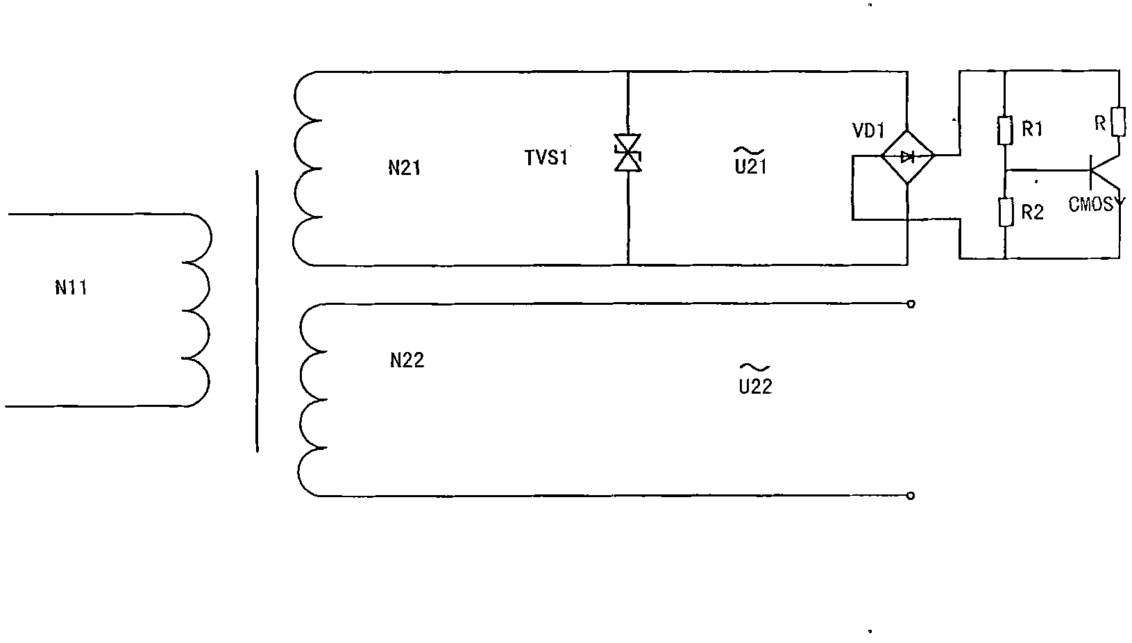 Energy acquisition and power supply management device of current transformer of overhead line