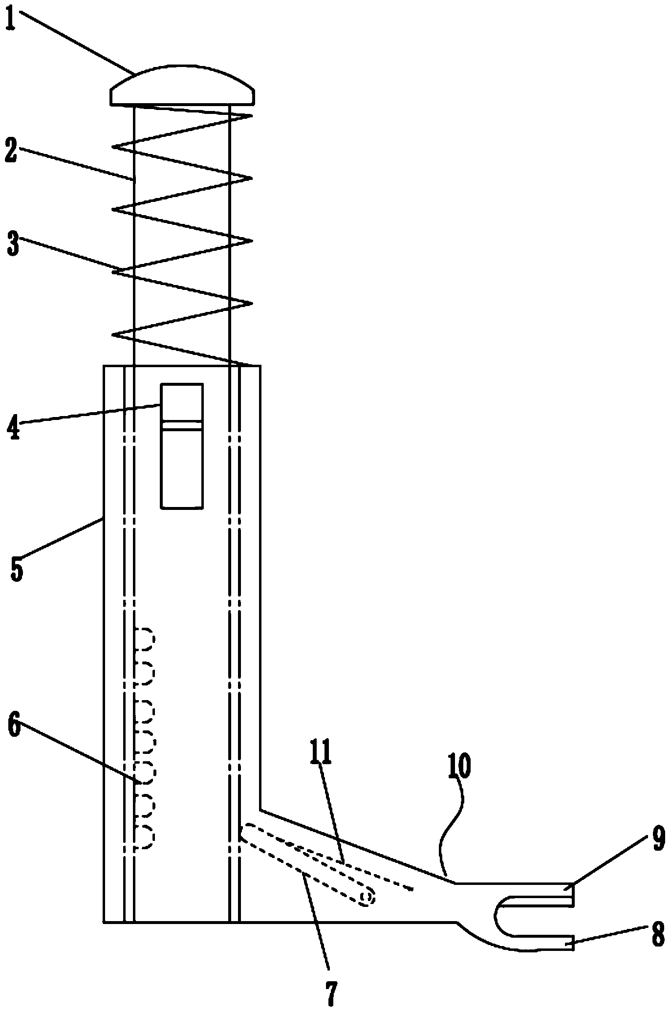 Pin remover for R-shaped pin of insulator