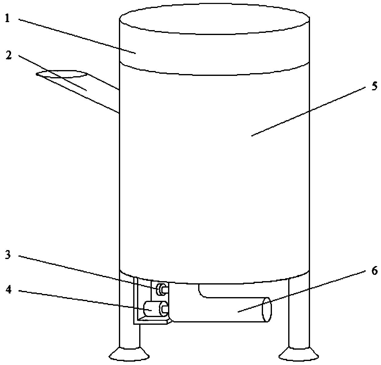 Heating and uniform mixing device for production of circulation promotion and hair growth shampoo