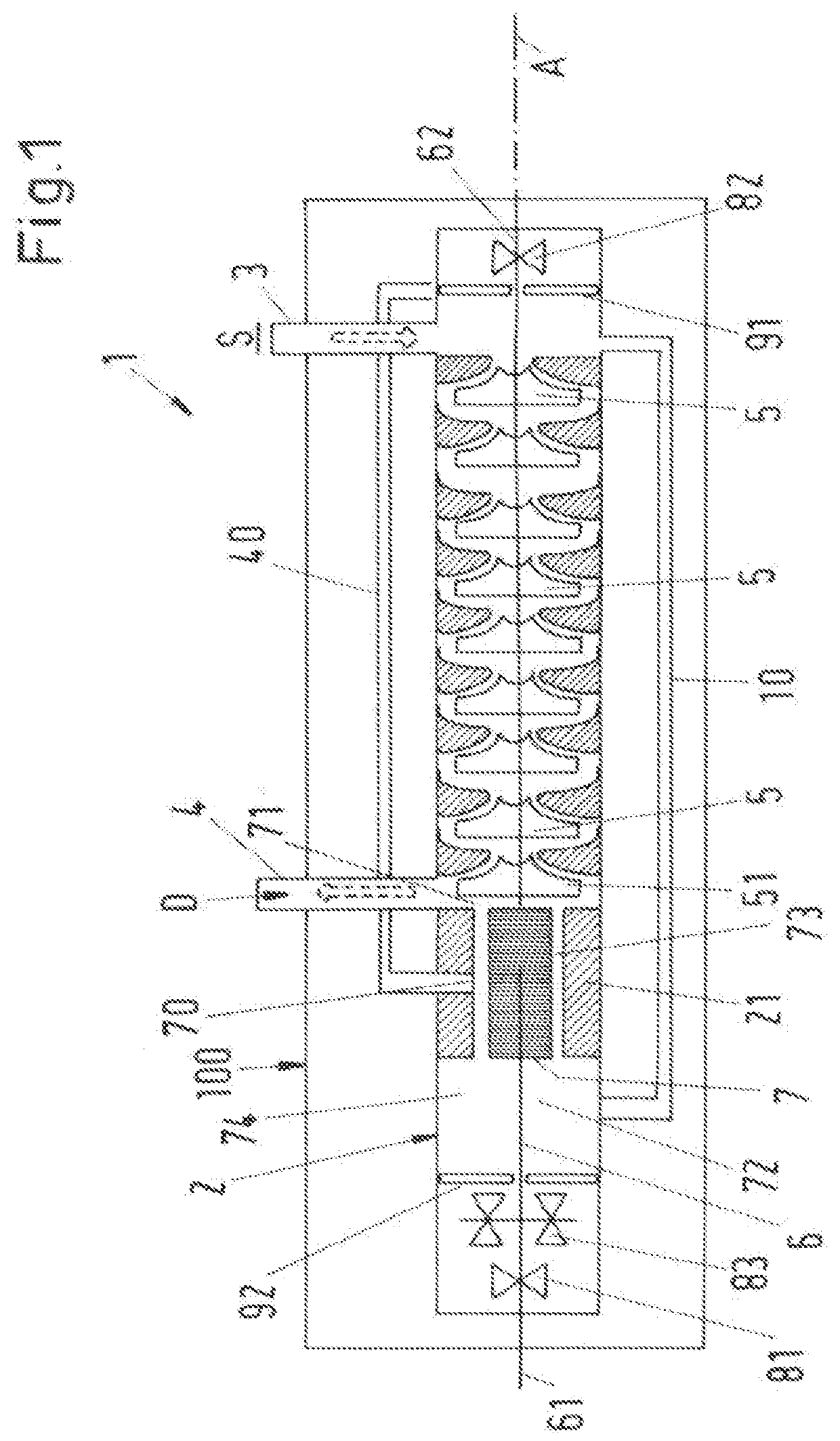 Centrifugal pump for conveying a fluid