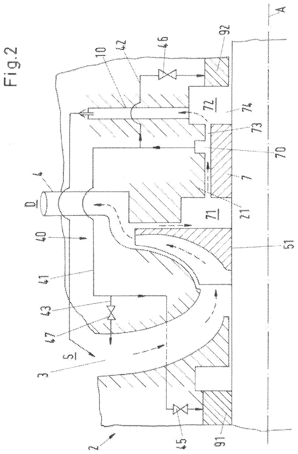 Centrifugal pump for conveying a fluid