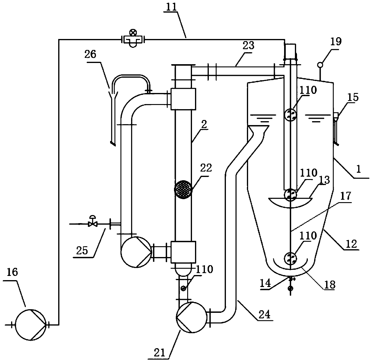 OSLO cooling crystallizer capable of preventing crystal scale