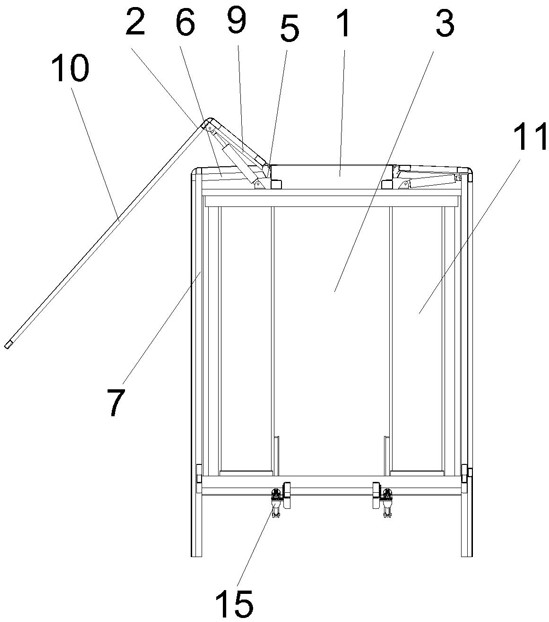 Transport vehicle rainproof compartment with crawling ladder