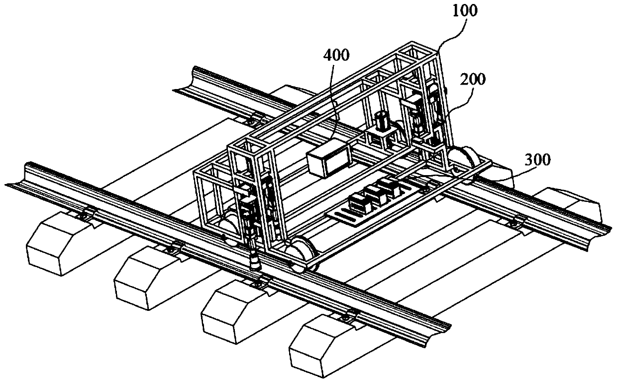 Rail nut loosening detection and maintenance device and method based on CCD camera