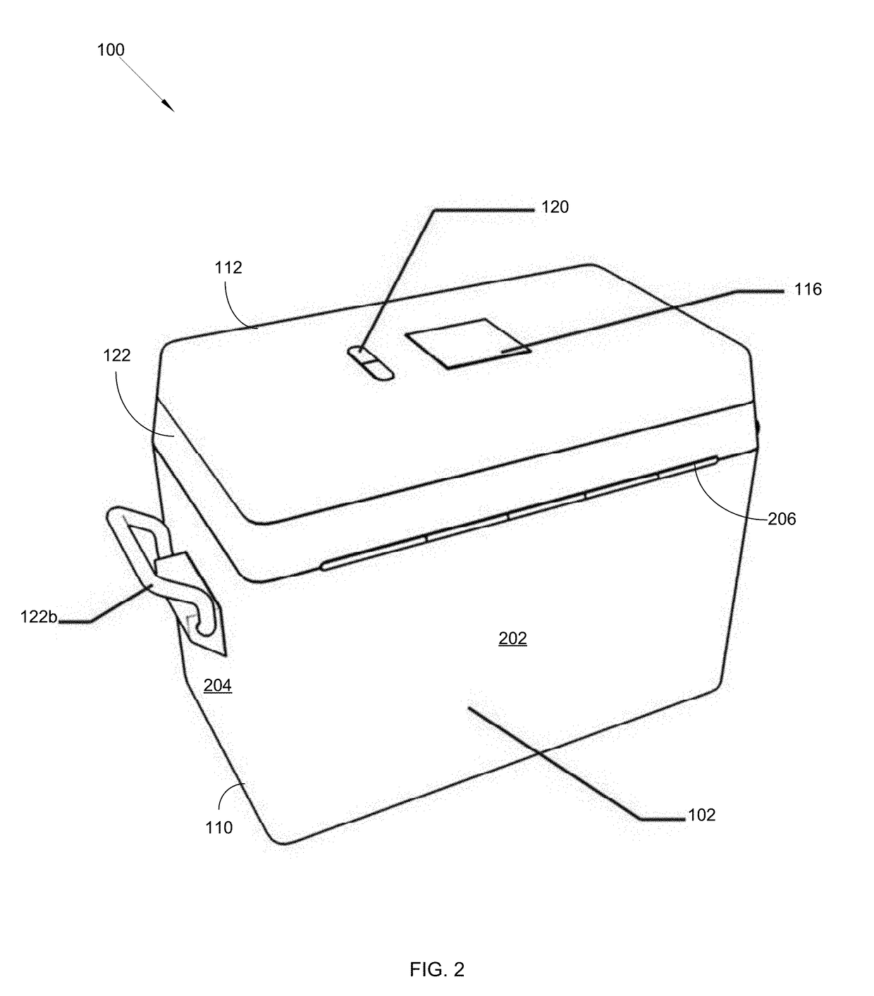 Solar powered illuminating container