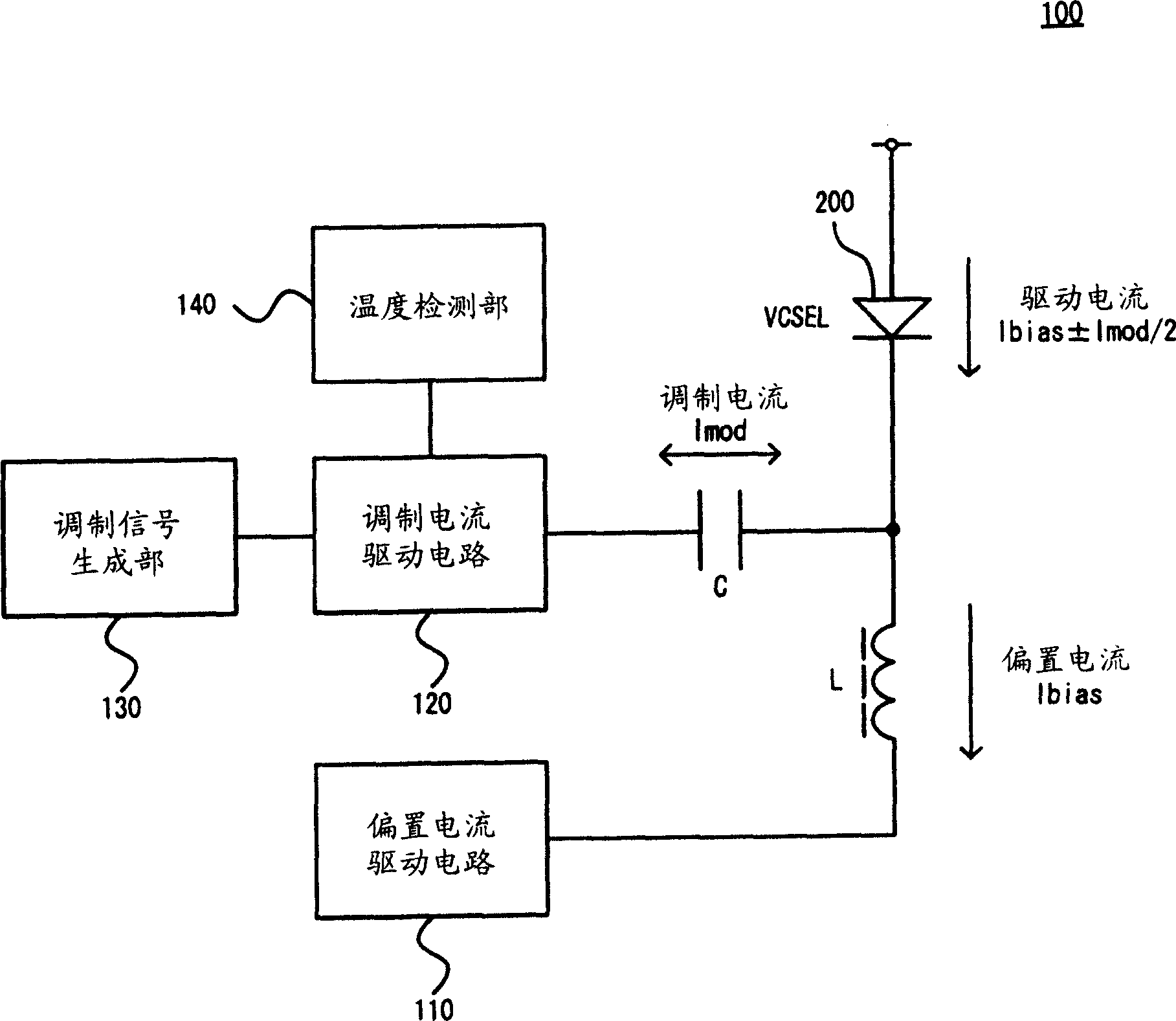 Light emitting element driving circuit, communication device and light emitting element driving method