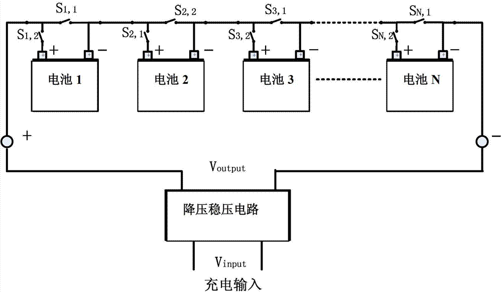 Storage battery pack connection circuit and intelligent storage battery pack