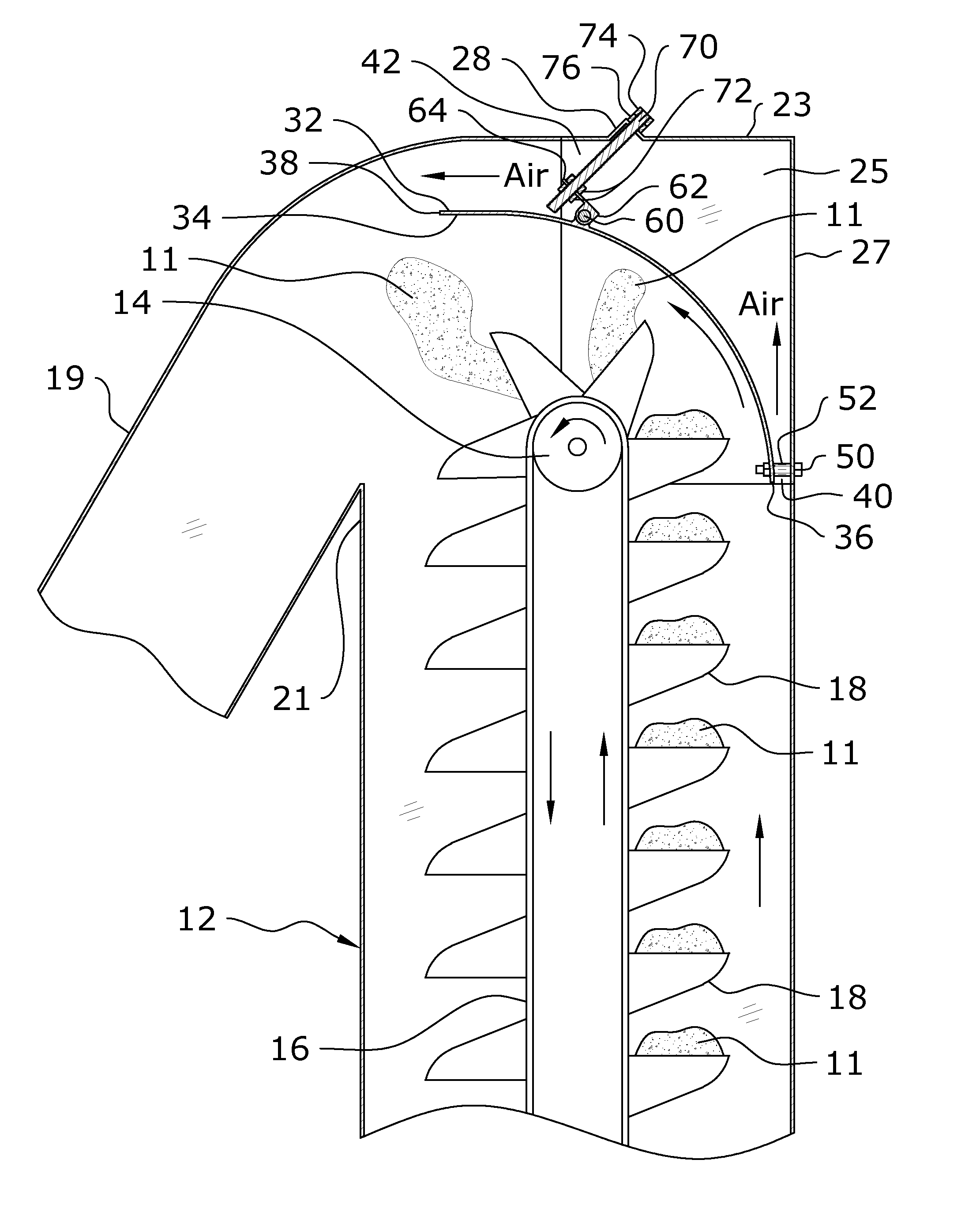 Bucket elevator adjustable guide system