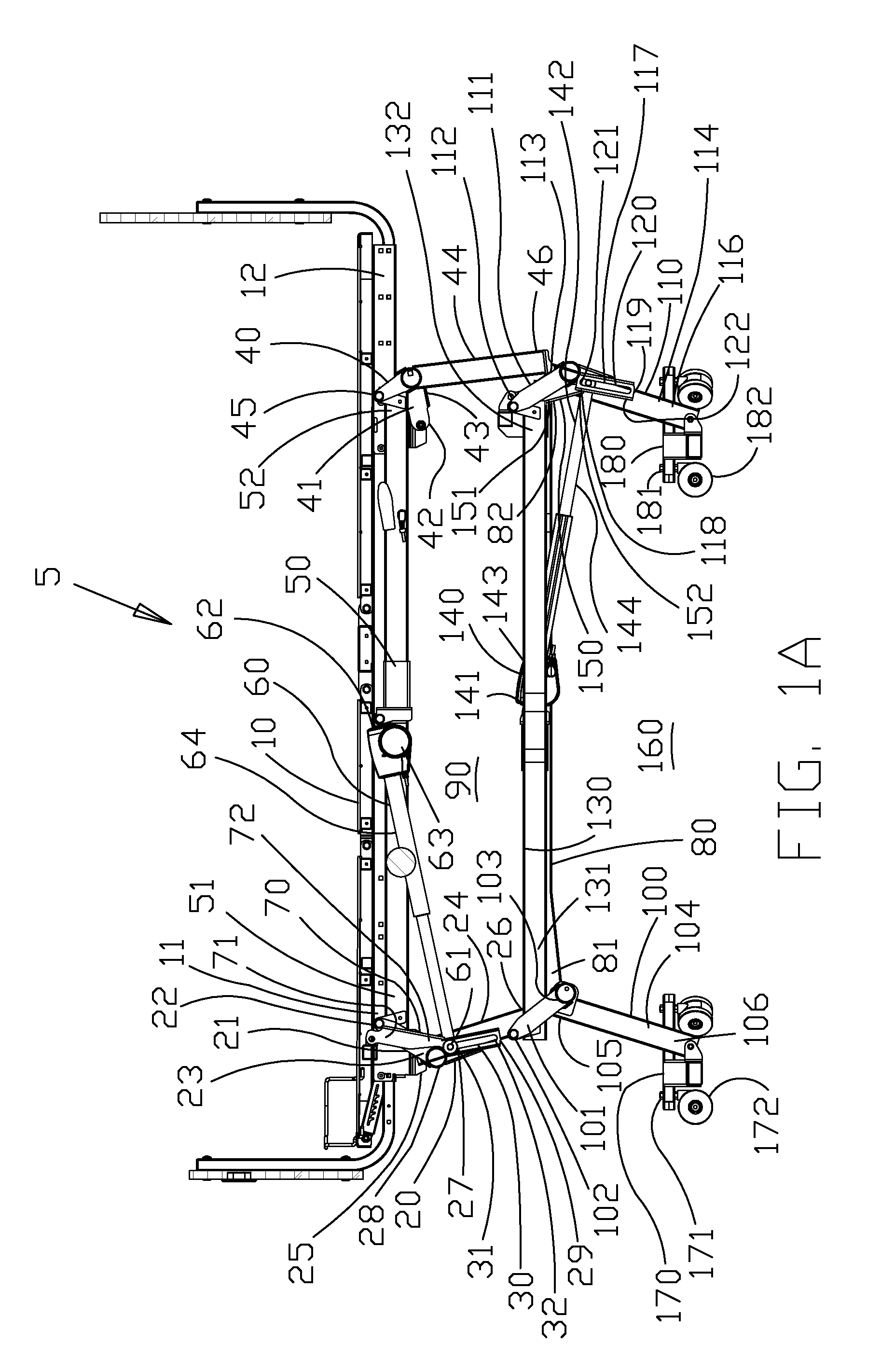 Height adjustable apparatus with control arm