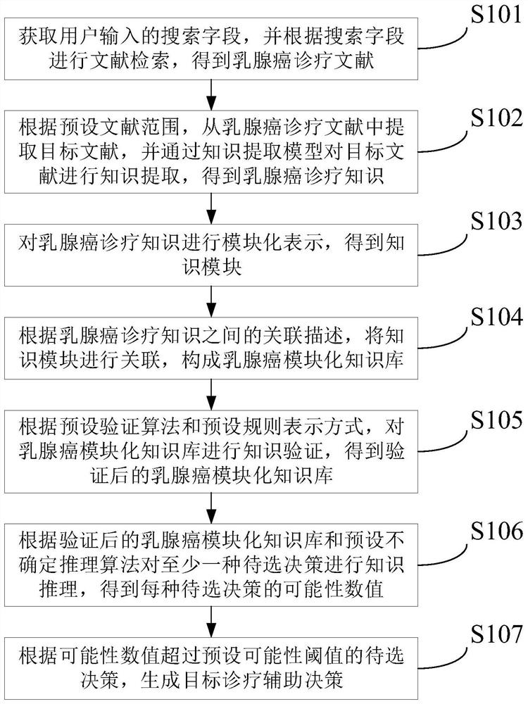 Malignant tumor diagnosis and treatment aid decision generation method and device