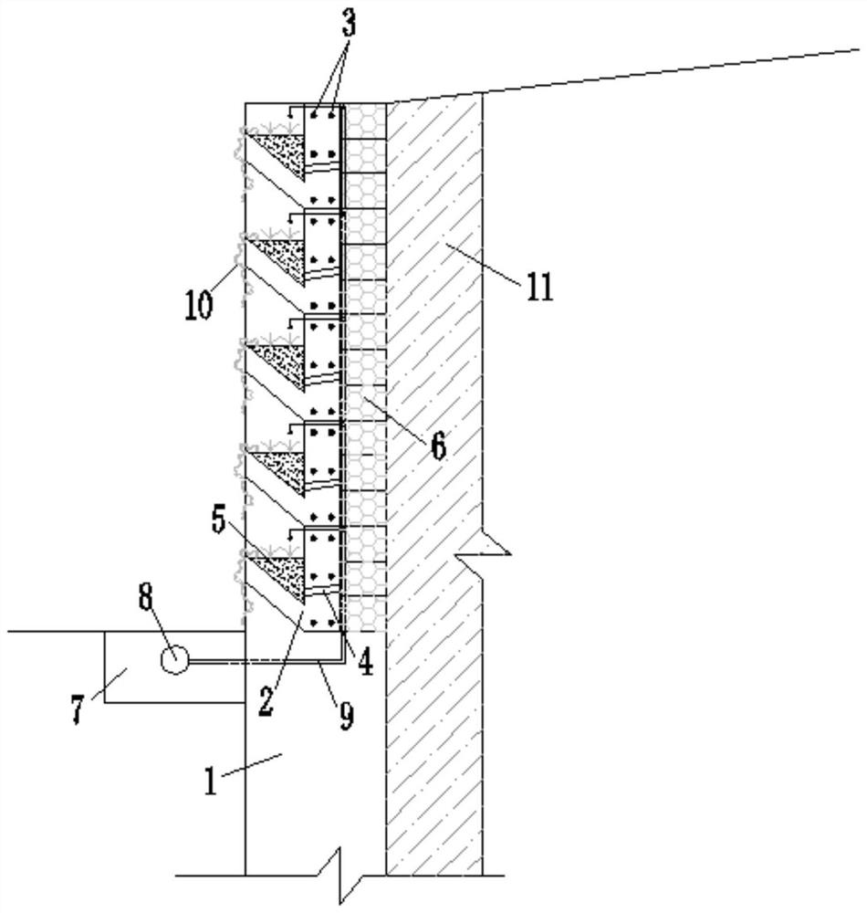 Assembled ecological retaining wall with rainwater purification and irrigation system