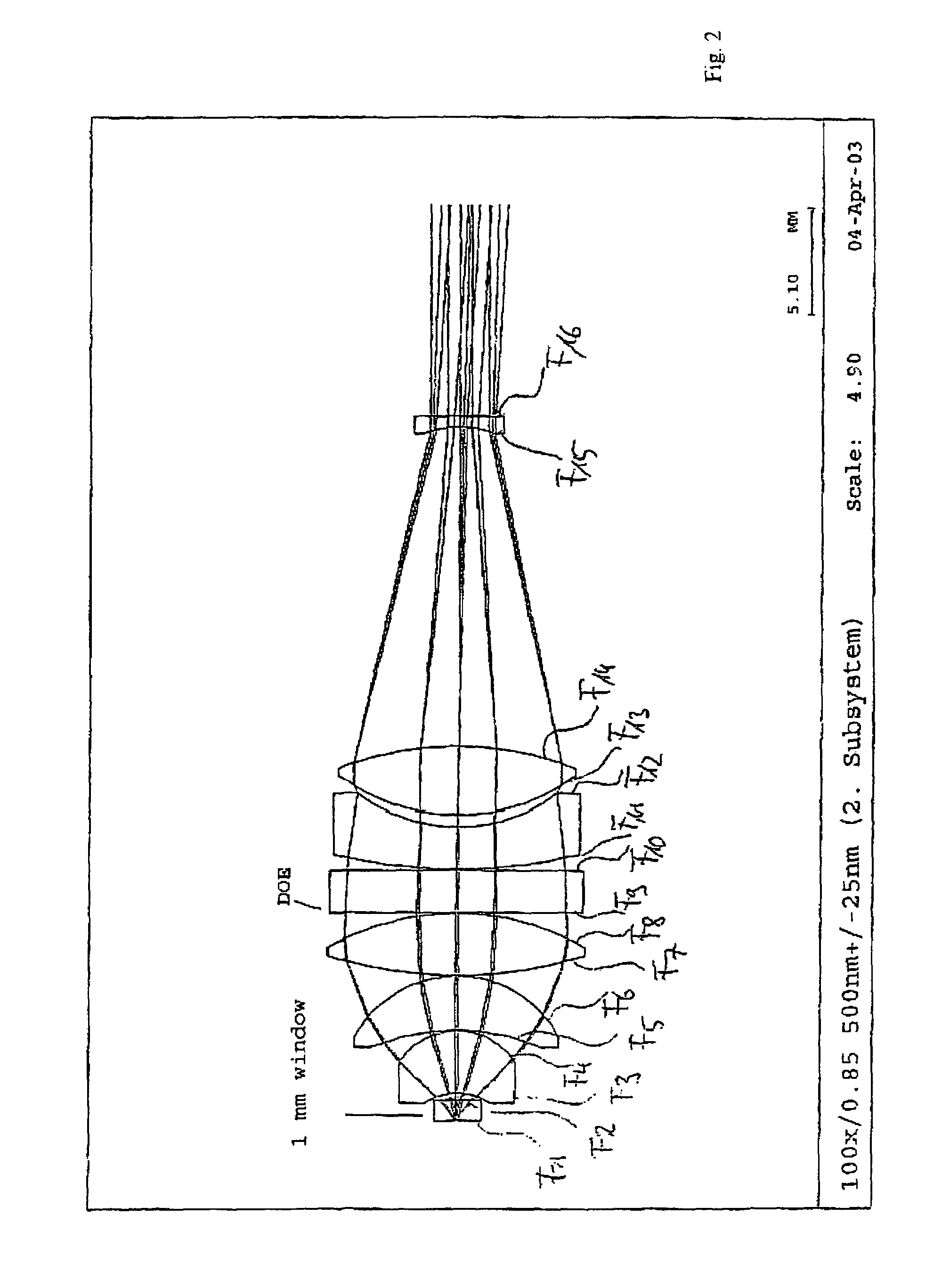 Arrangement for inspecting objects, especially masks in microlithography