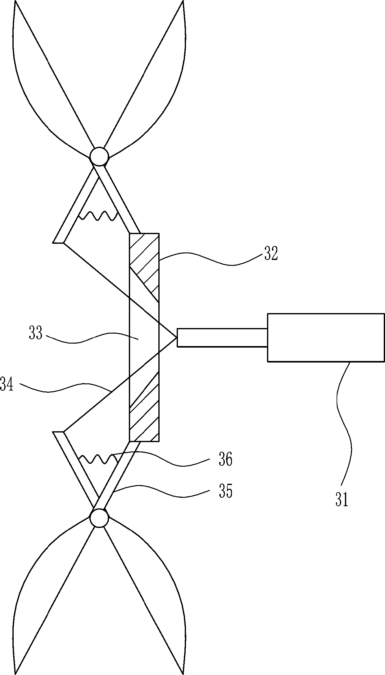 A garden pruning and spraying integrated device