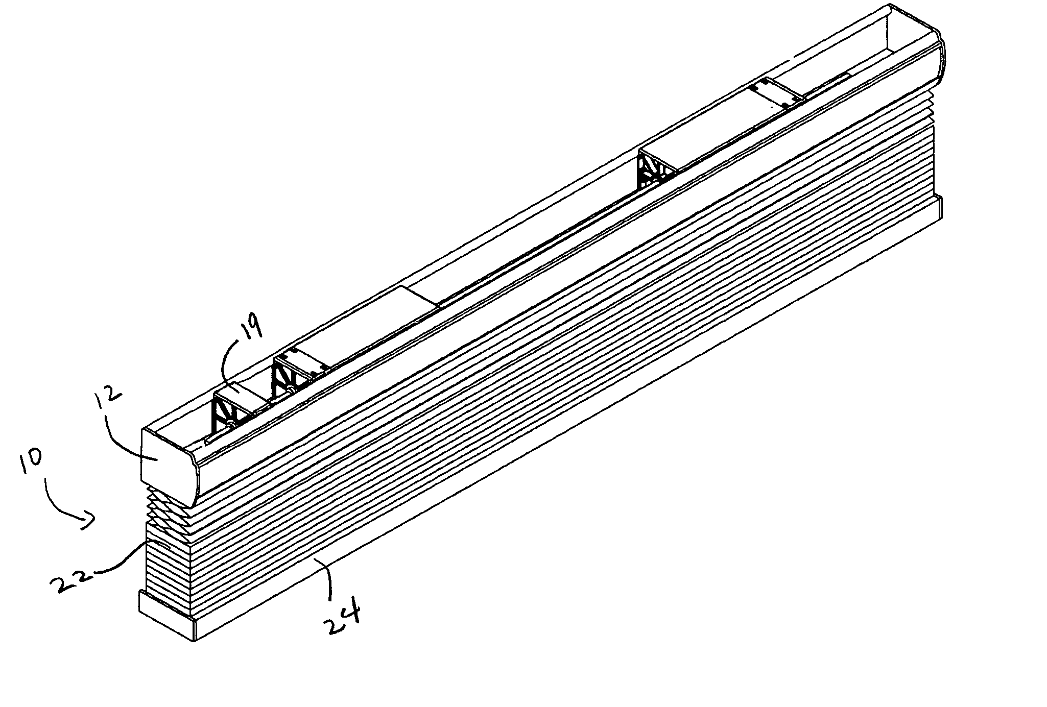 Suspension system for a cordless window covering