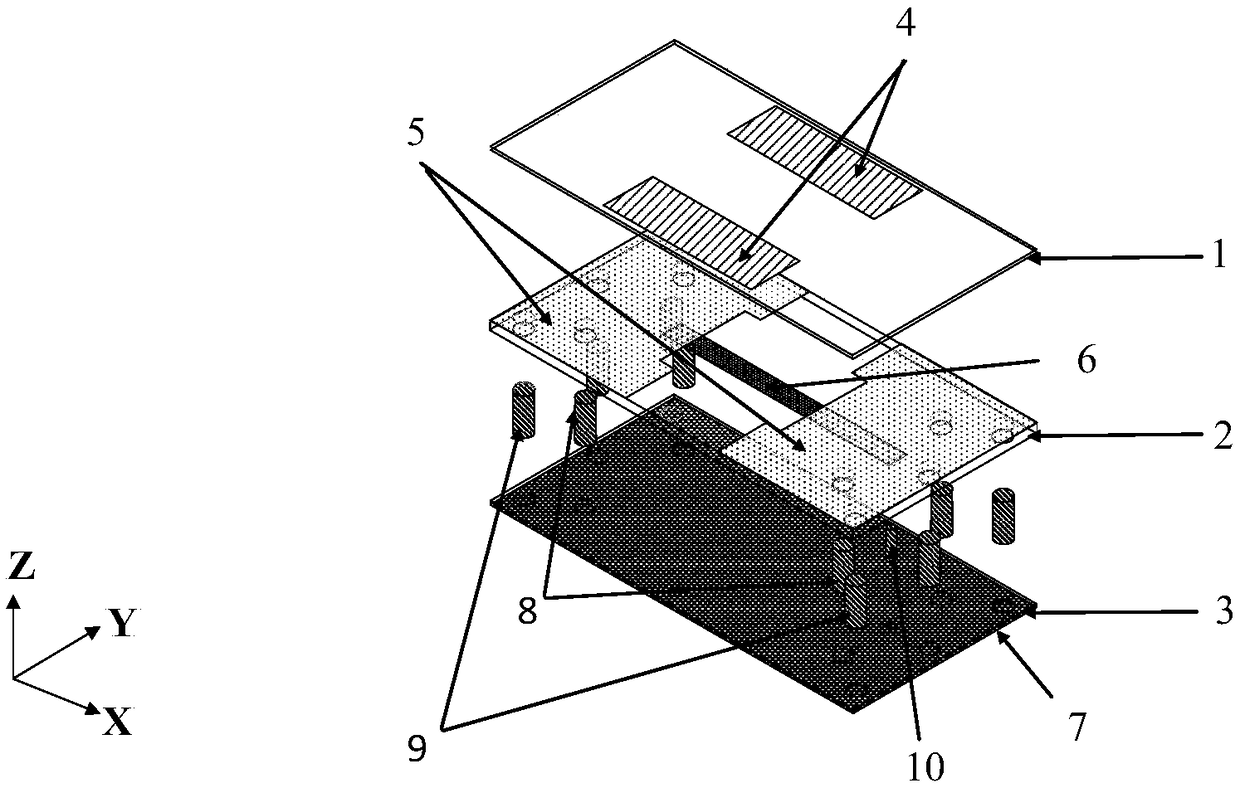 Compact-structure-type broad-bandwidth quasi omni-directional antenna