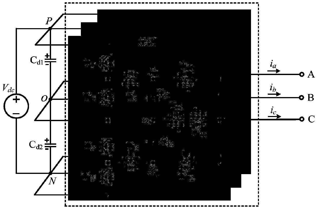 Hybrid multi-level inverter for permanent magnet traction system and control method thereof