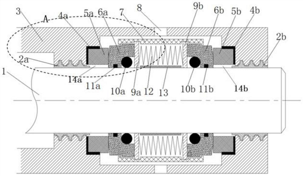 Sealing device for variable-working-condition gas-liquid two-phase fluid medium