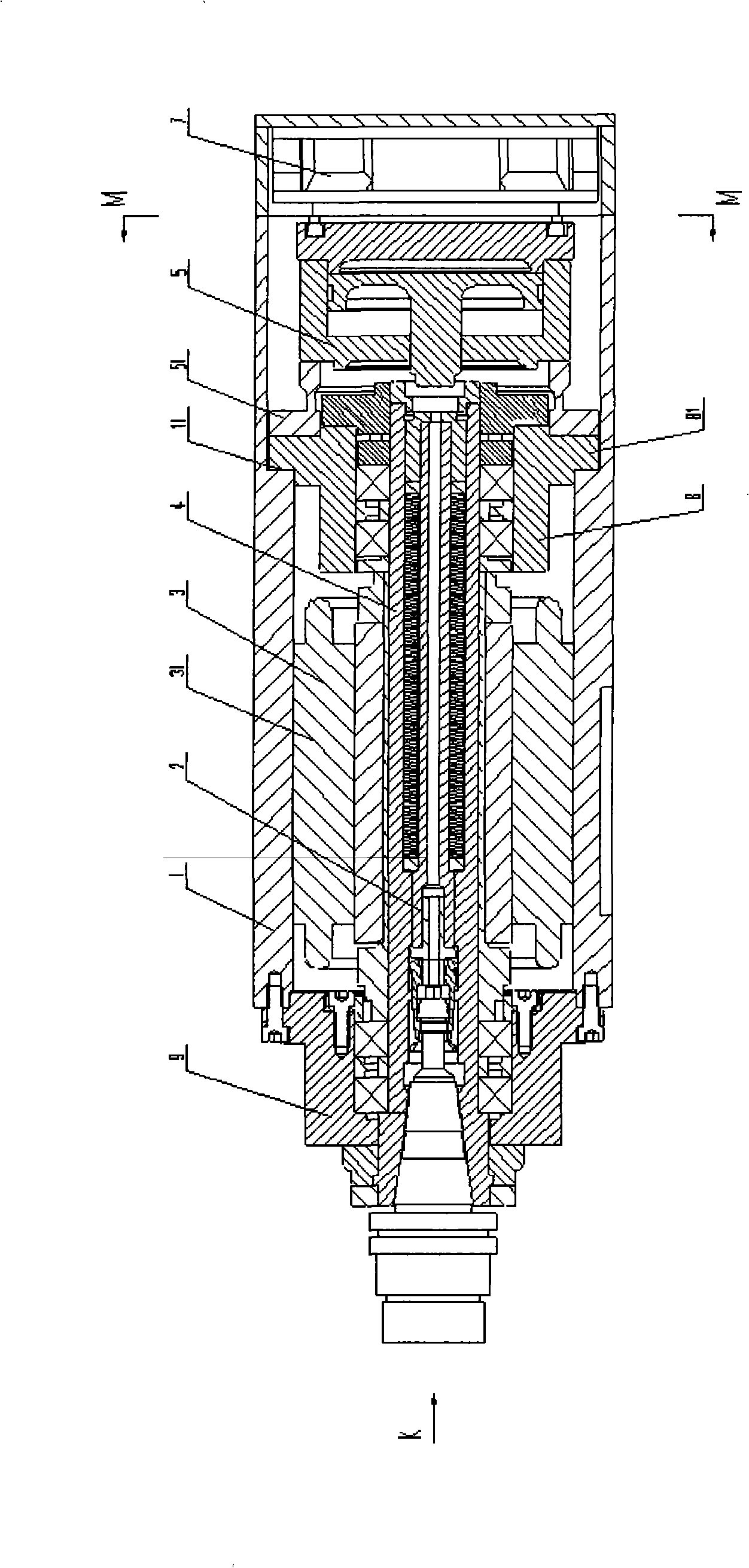 High-speed automatic tool changing electrical spindle cooling structure