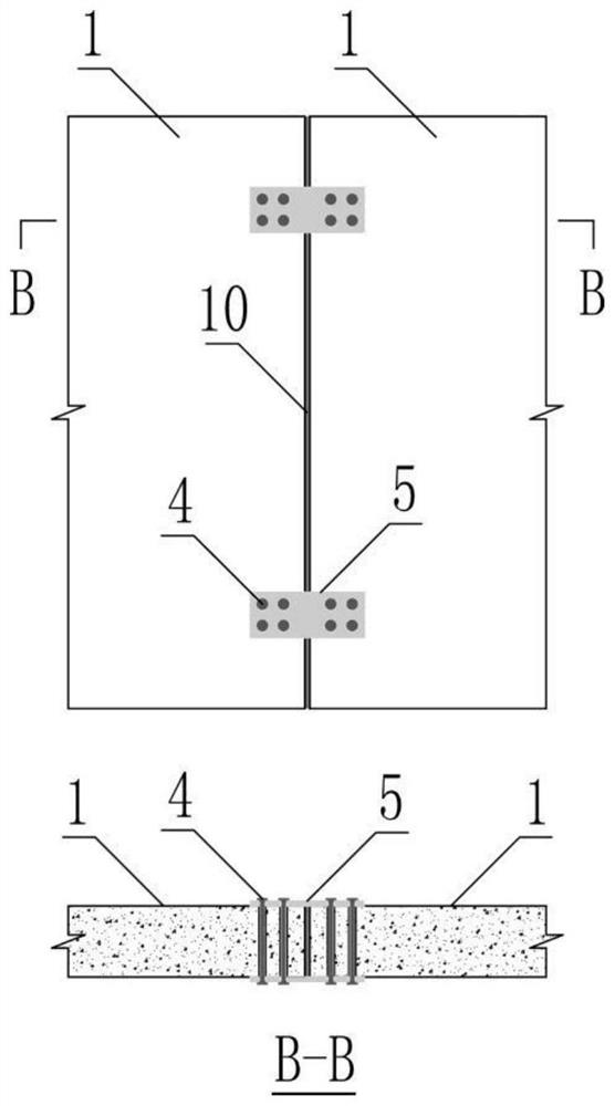 A detachable assembled shear wall structure spliced ​​by bolts