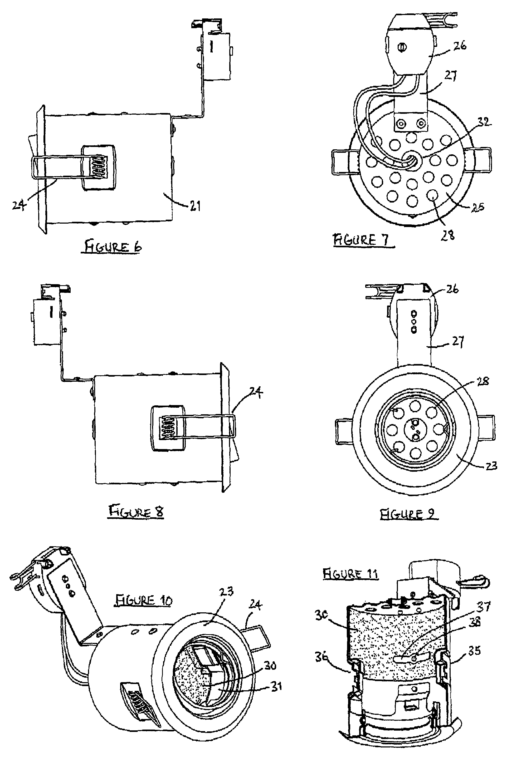 Fire rated downlights