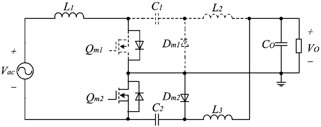 Three-way forward voltage output single-stage bridgeless cukpfc converter and its control method